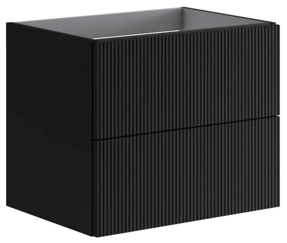 Mobile da bagno sospeso sotto lavabo L 59.5 x H 50 x P 45.5 cm antracite opaco, 2 cassetti VISOBATH Opera