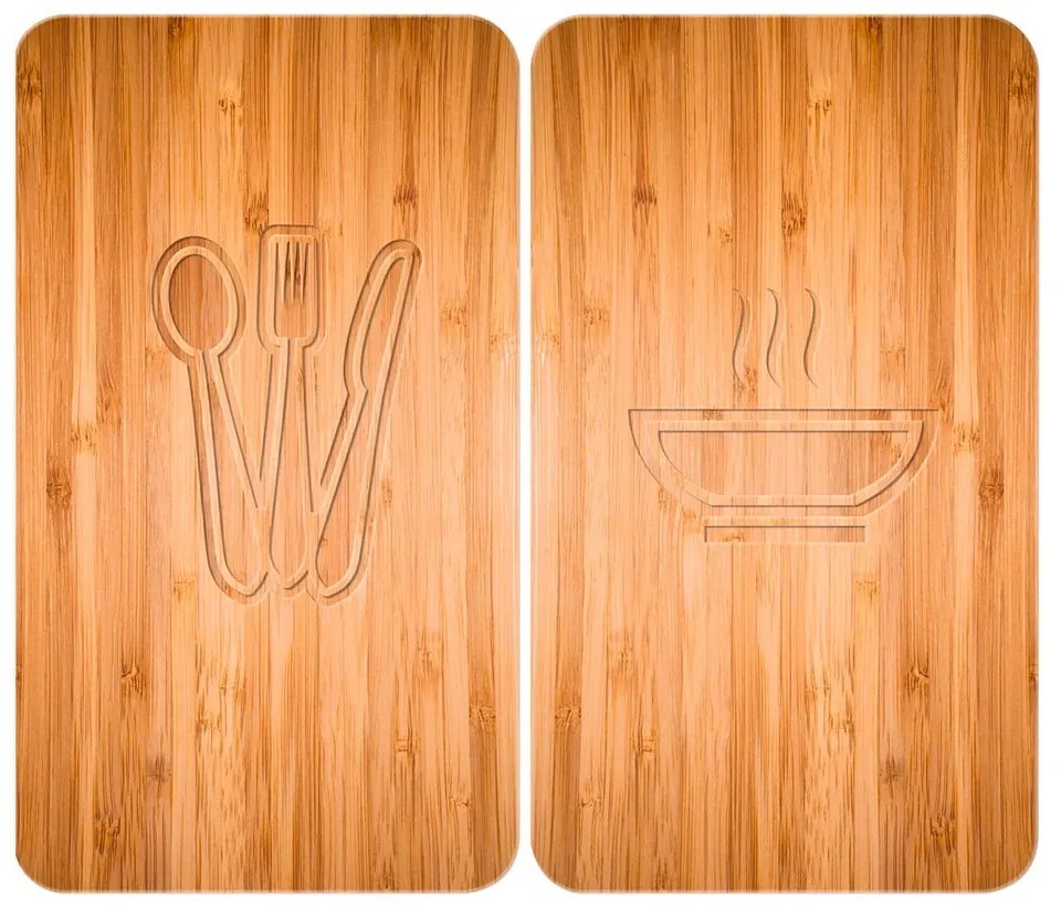 Set di 2 copri stufe in vetro, 52 x 30 cm Lunch - Wenko