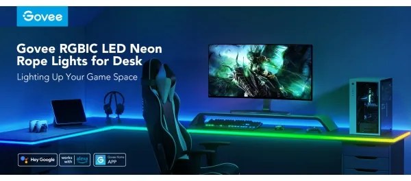 Govee - Neon LED tavolo retroilluminazione 3m RGBIC Wi-Fi