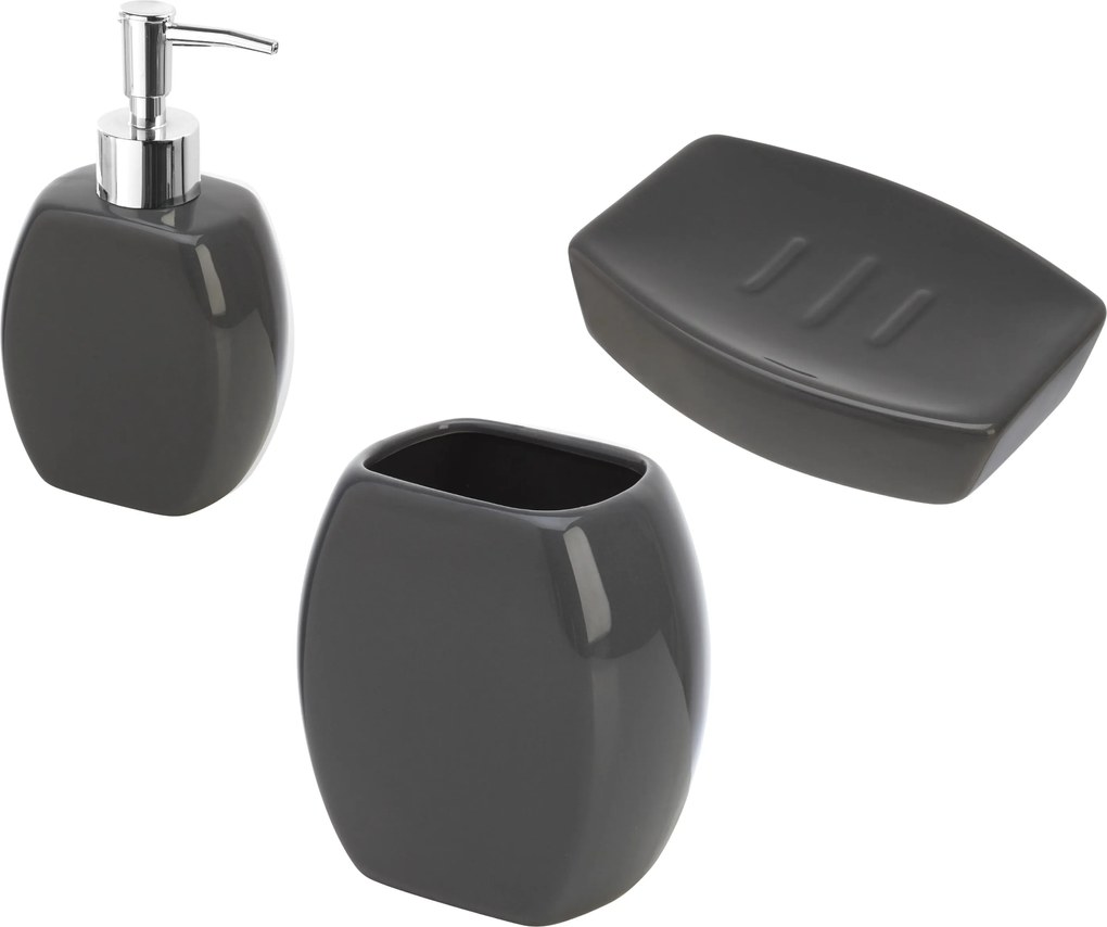 Set 3 Accessori D'Appoggio Feridras "Parigi" Grigio