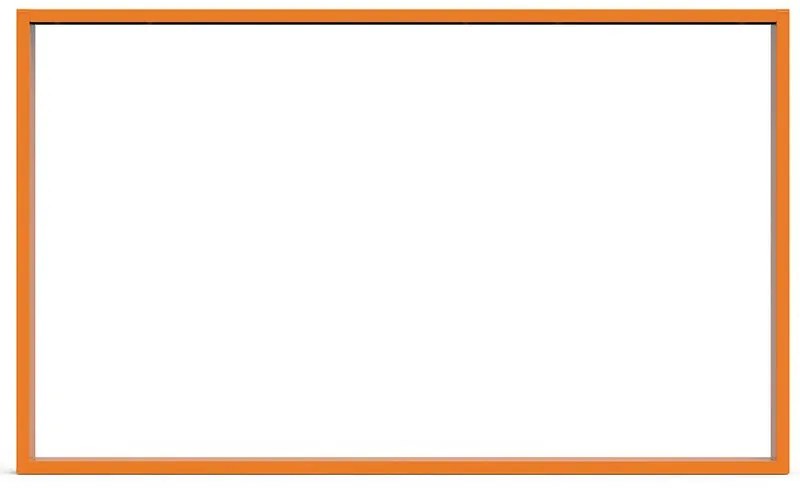 Gamba per mobili rettangolare STEELMI Tube in acciaio arancione lucido L 118 x P 8 x H 71 cm