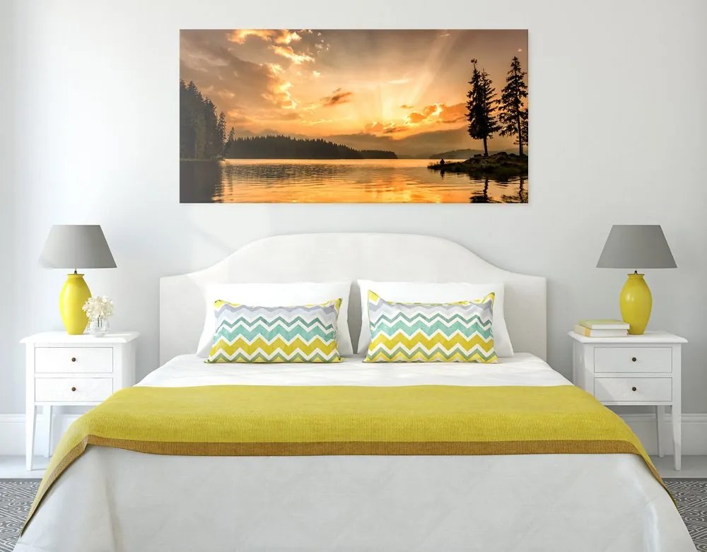 Quadro su tela – Riflesso del lago di montagna