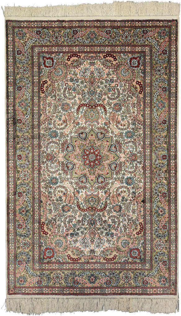 Ghom Tappeto orientale 150 x 90 Beige (Cina) Annodato A Mano