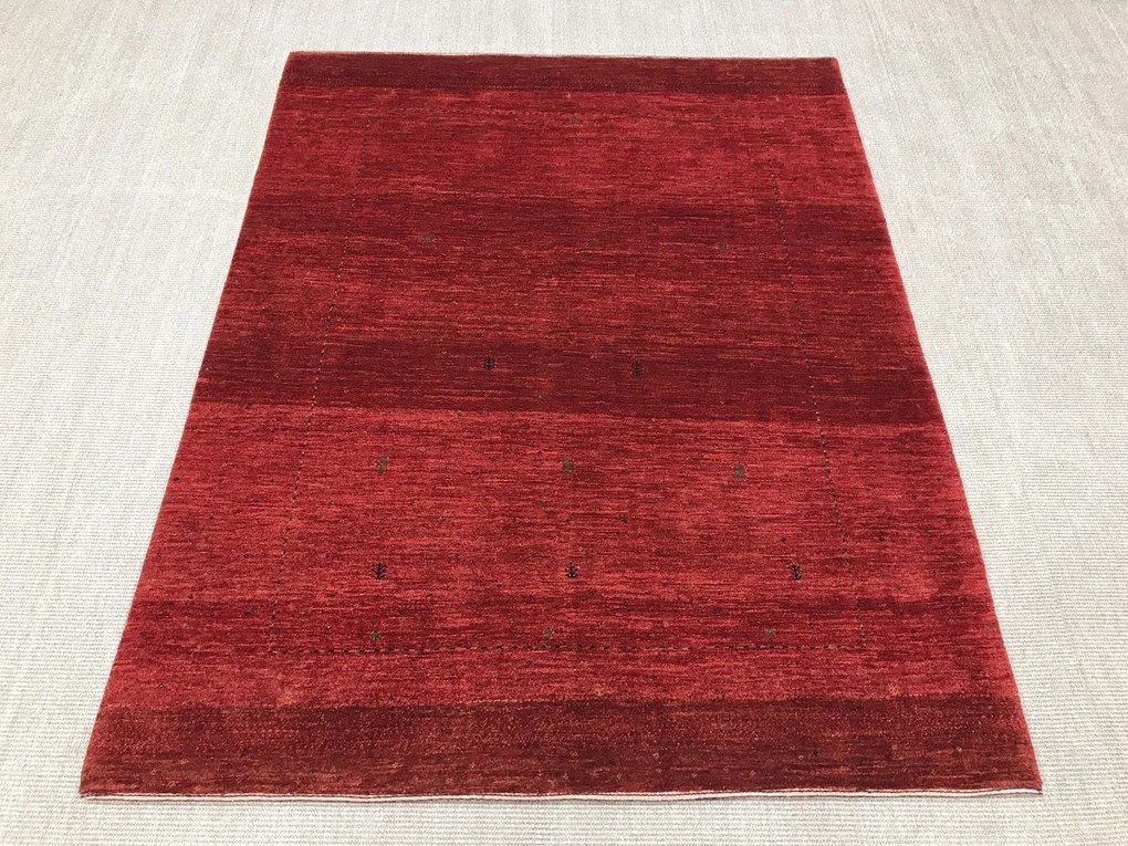 Loribaft Tappeto 190 x 150 Rosso (Iran) Annodato A Mano