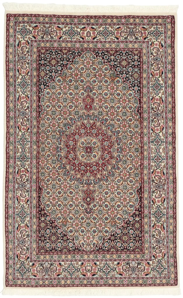 Moud Tappeto persiano 100x150 Beige (Iran) Annodato A Mano