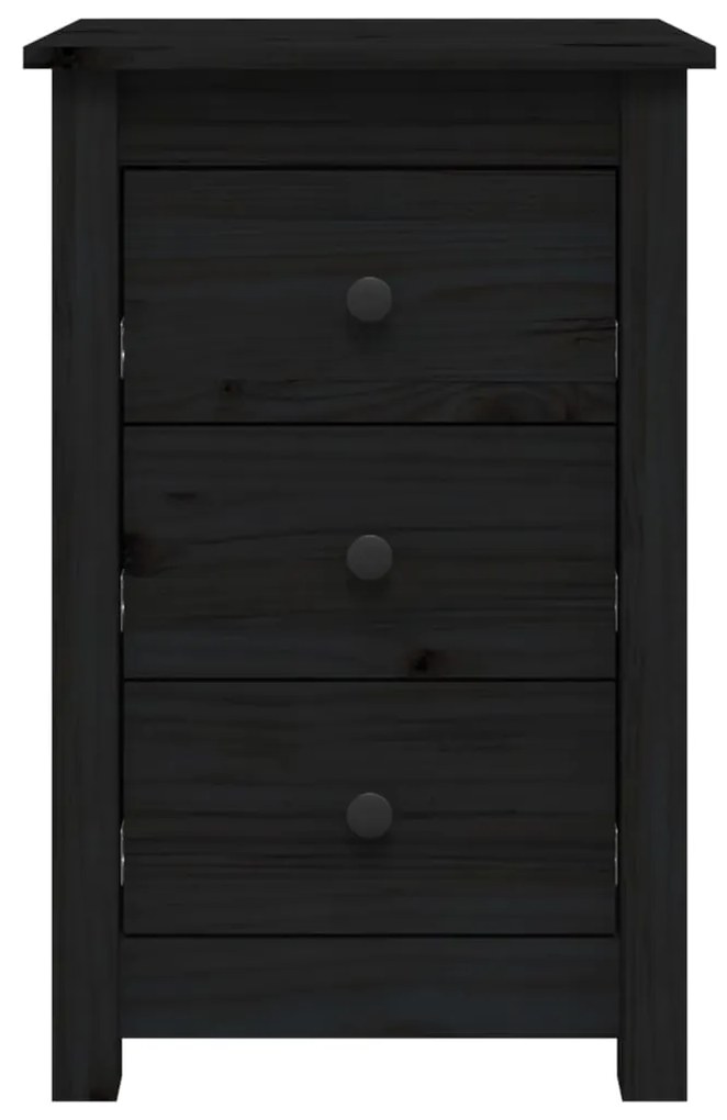 Comodino Nera 40x35x61,5 cm in Legno Massello di Pino