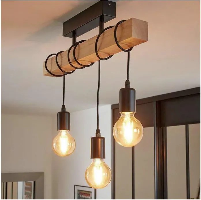 Eglo 43511 - Lampadario LED da soffitto TOWNSHEND 3xE27/60W/230V