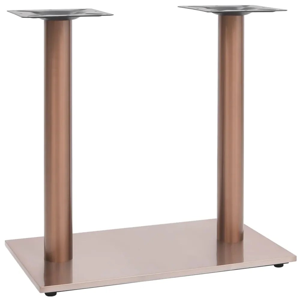 Gamba Per Tavolino Da Bar Ottone 70x40x72 Cm İn Acciaio Inox /