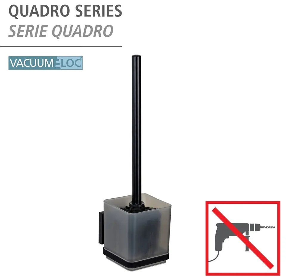 Scopino nero autoportante in plastica Quadro - Wenko