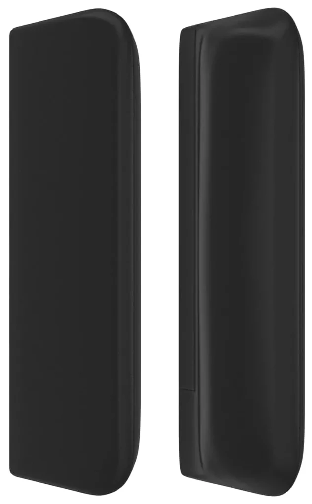 Testiera ad orecchio nera 93x16x78/88 cm in similpelle