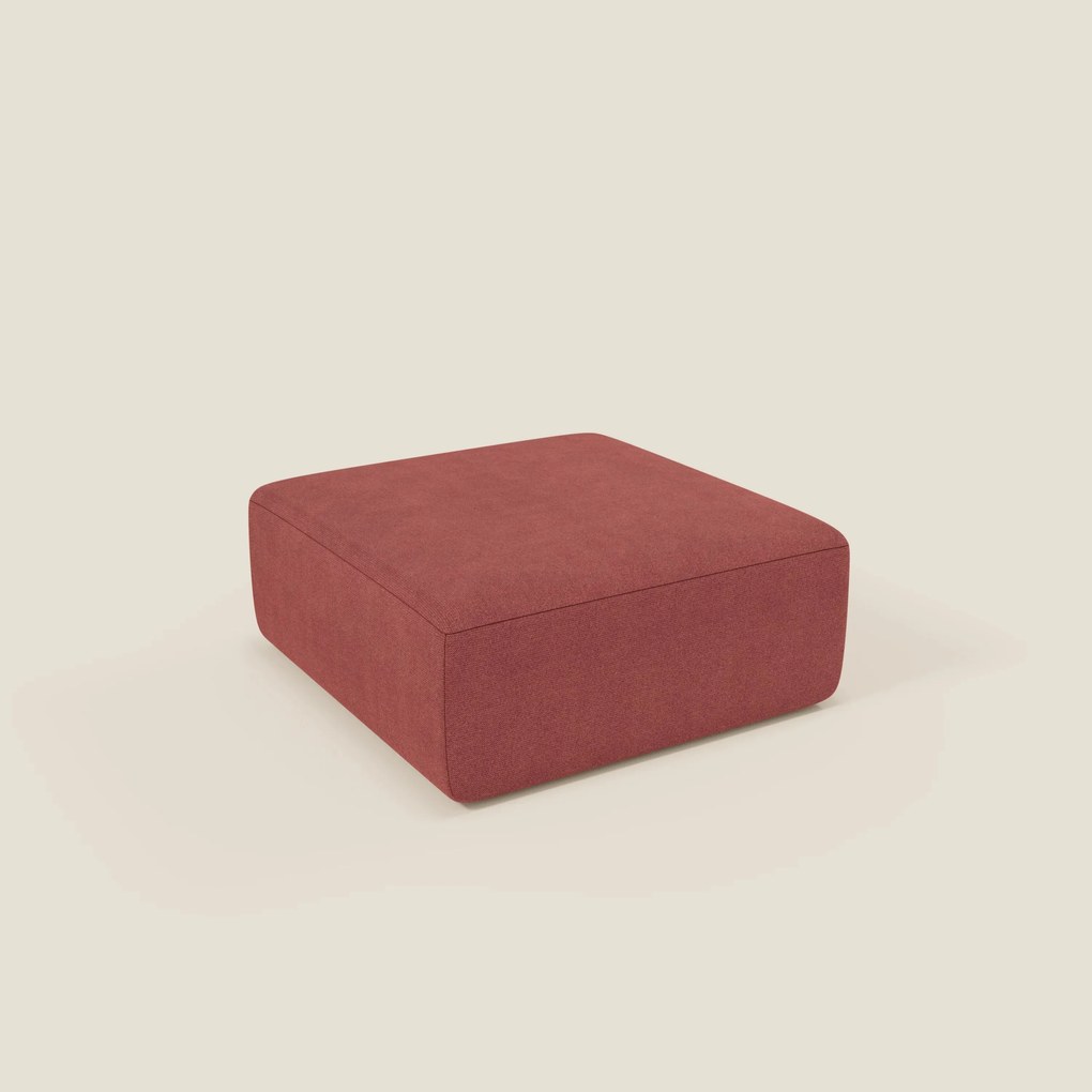 BonBon pouf divano modulare in 2 dimensioni in tessuto smacchiabile T23 rosso ciliegia