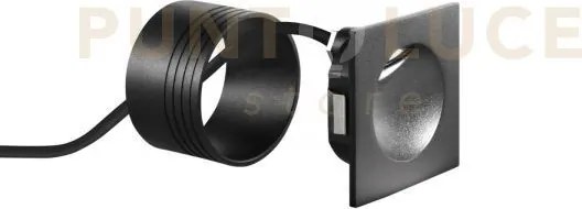 Segnapassi led onyx nero quadrato 3w 420lm 4000k ip54 7,4x7,4x4,8cm