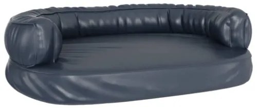 Letto Cani Ergonomico Gommapiuma Blu Scuro 88x65 cm Similpelle