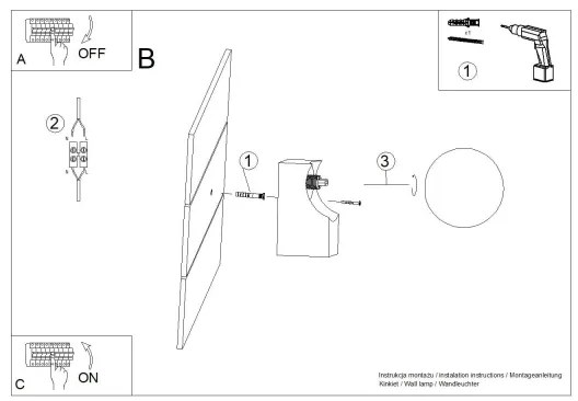 Sollux SL.1682 - Applique BULBO 1xG9/8W/230V faggio/bianco