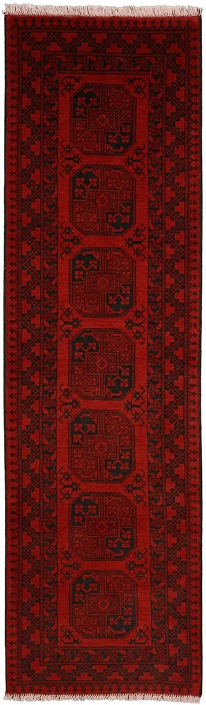 Afghan Tappeto 80x280 Rosso (Afghanistan) Annodato A Mano
