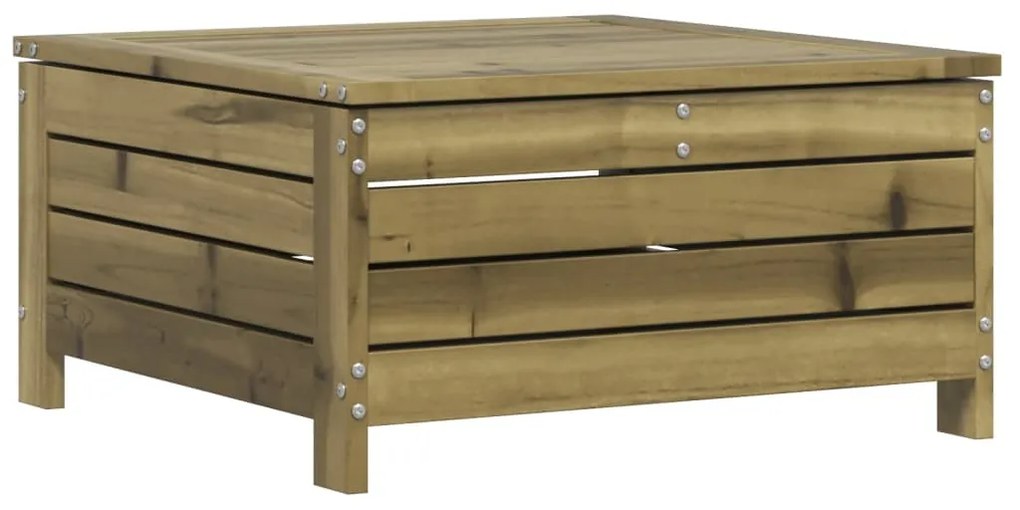 Poggiapiedi da giardino con cuscino in legno impregnato di pino