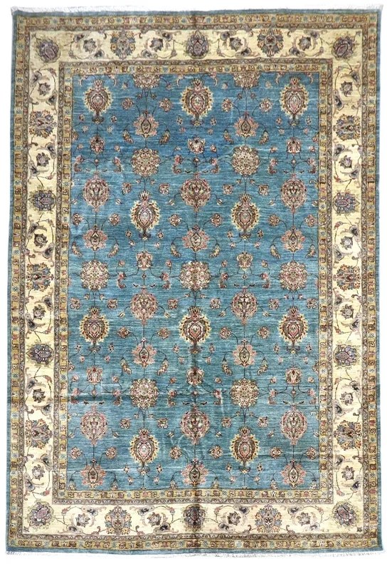 Ziegler Tappeto 260x340 Blu (Pakistan) Annodato A Mano