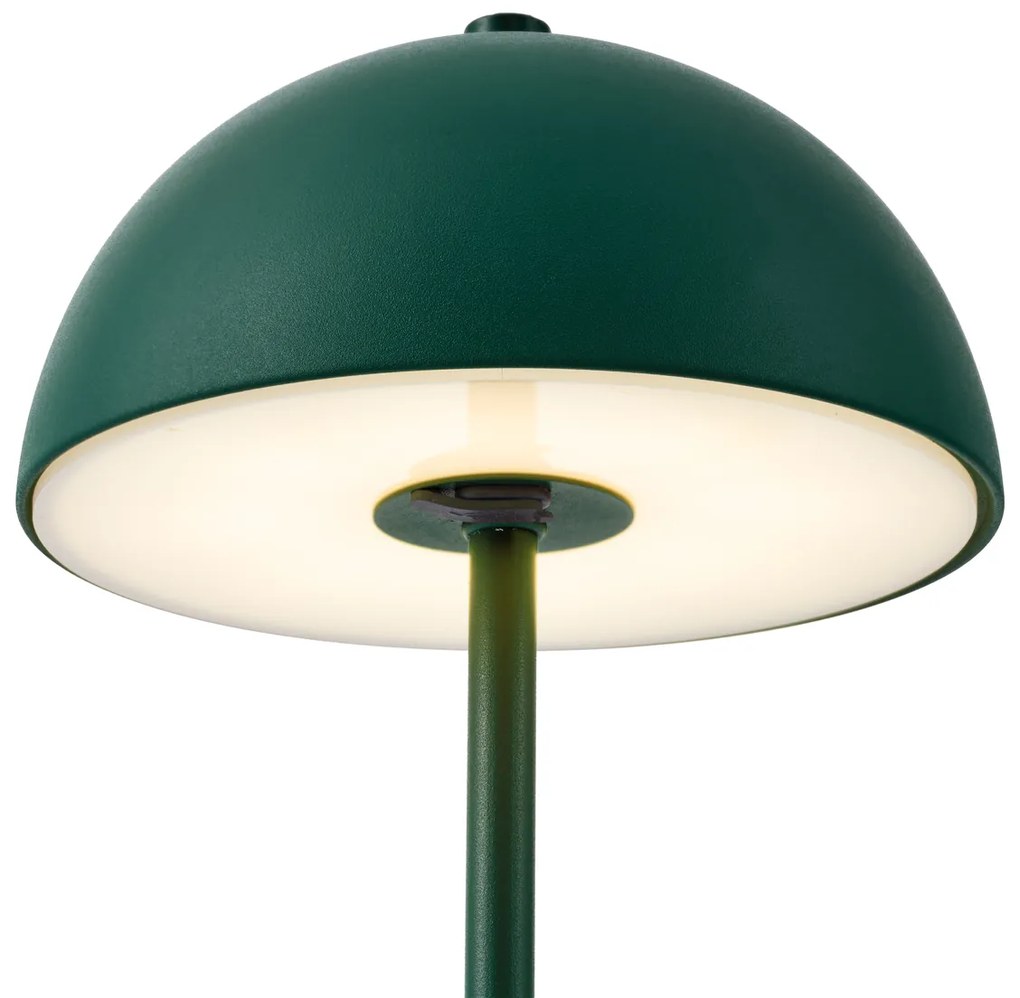 Lampada da tavolo da esterno verde scuro con LED dimmerabile a 3 livelli IP44 ricaricabile - Keira