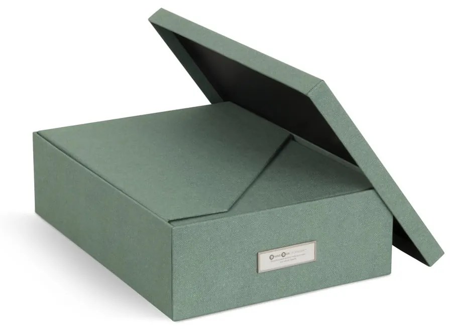 Set di organizer verdi in cartone per documenti 5 pz Holger Canvas Paper Laminate – Bigso
