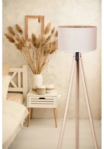 Duolla - Lampada con piedistallo 1xE27/60W/230V diametro 44 cm color crema/beige