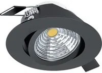 Faretto Ad Incasso Moderno Saliceto In Alluminio Nero Led Integrato 6W 2700K