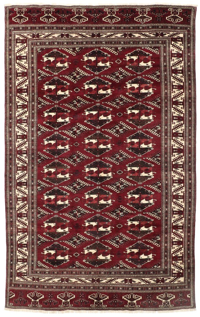 Turkmen Tappeto 360x230 (Iran) Annodato A Mano