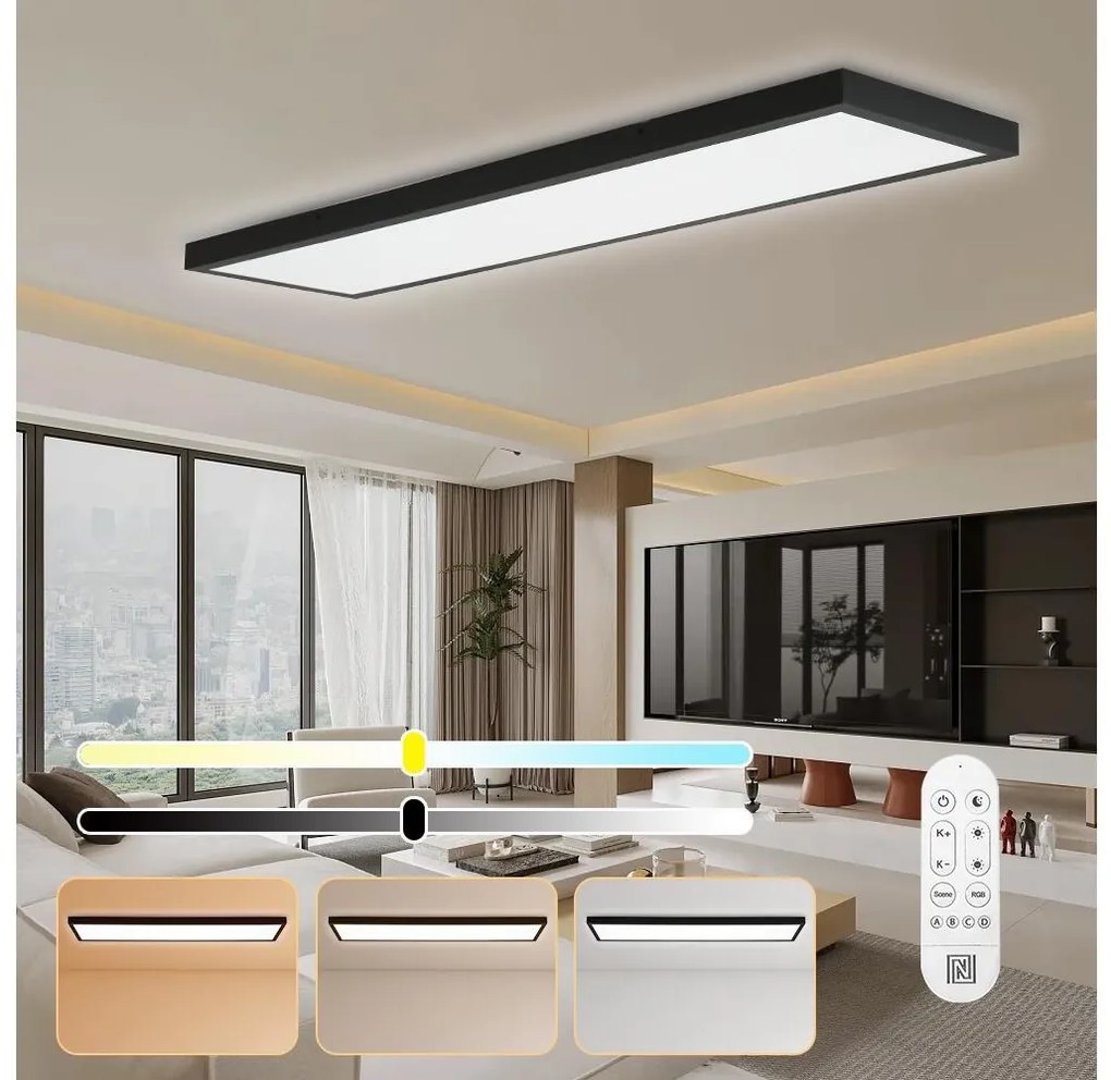 Immax NEO 07278L -Lampada LED dimmerabile da bagno FRAME 50W/230V IP44 Wi-Fi Tuya+RC