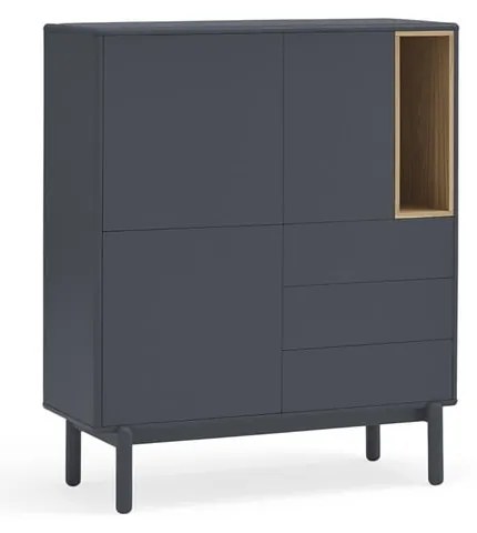 Cassettiera alta grigio scuro 100x120 cm Corvo - Teulat