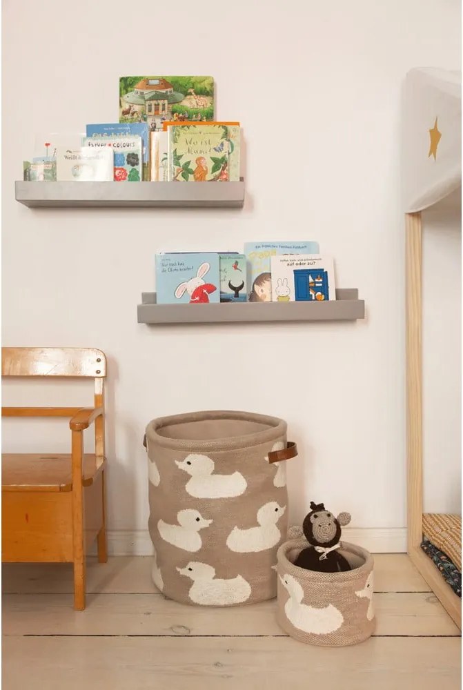 Organizzatore in cotone beige Anatra, ø 16 cm - Kindsgut