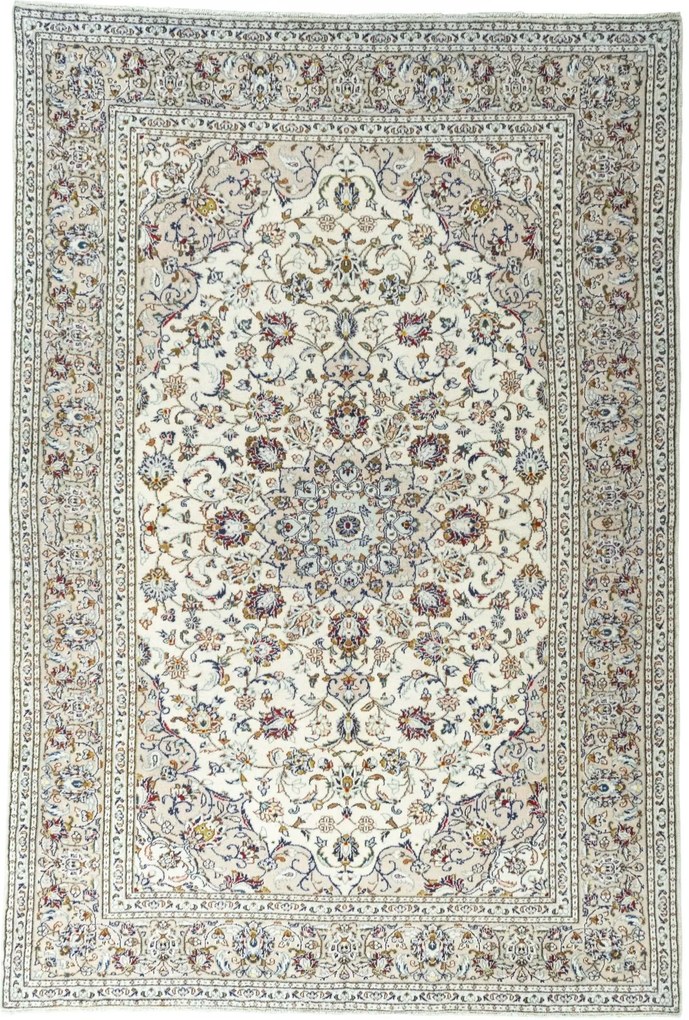 Kashan Tappeto persiano 200x290 Beige (Iran) Annodato A Mano