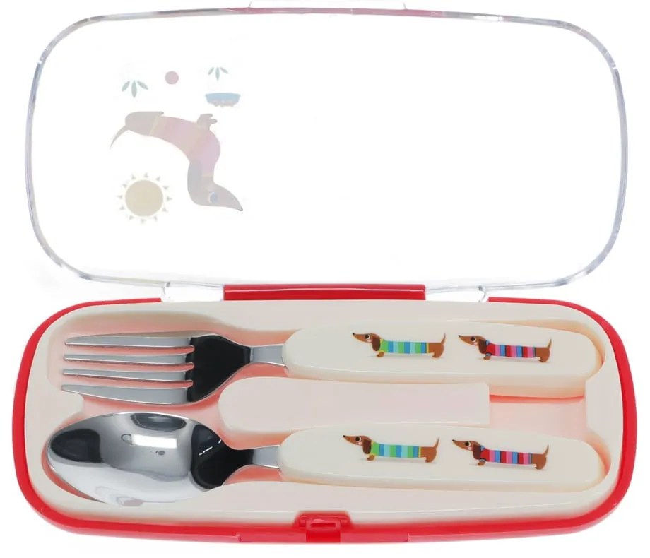 Posate per bambini in acciaio inox 2 pz Sausage Dog – Rex London
