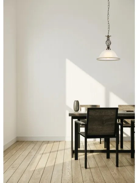 Globo 60208H - Lampadario a sospensione con catena ODIN 1xE27/60W/230V