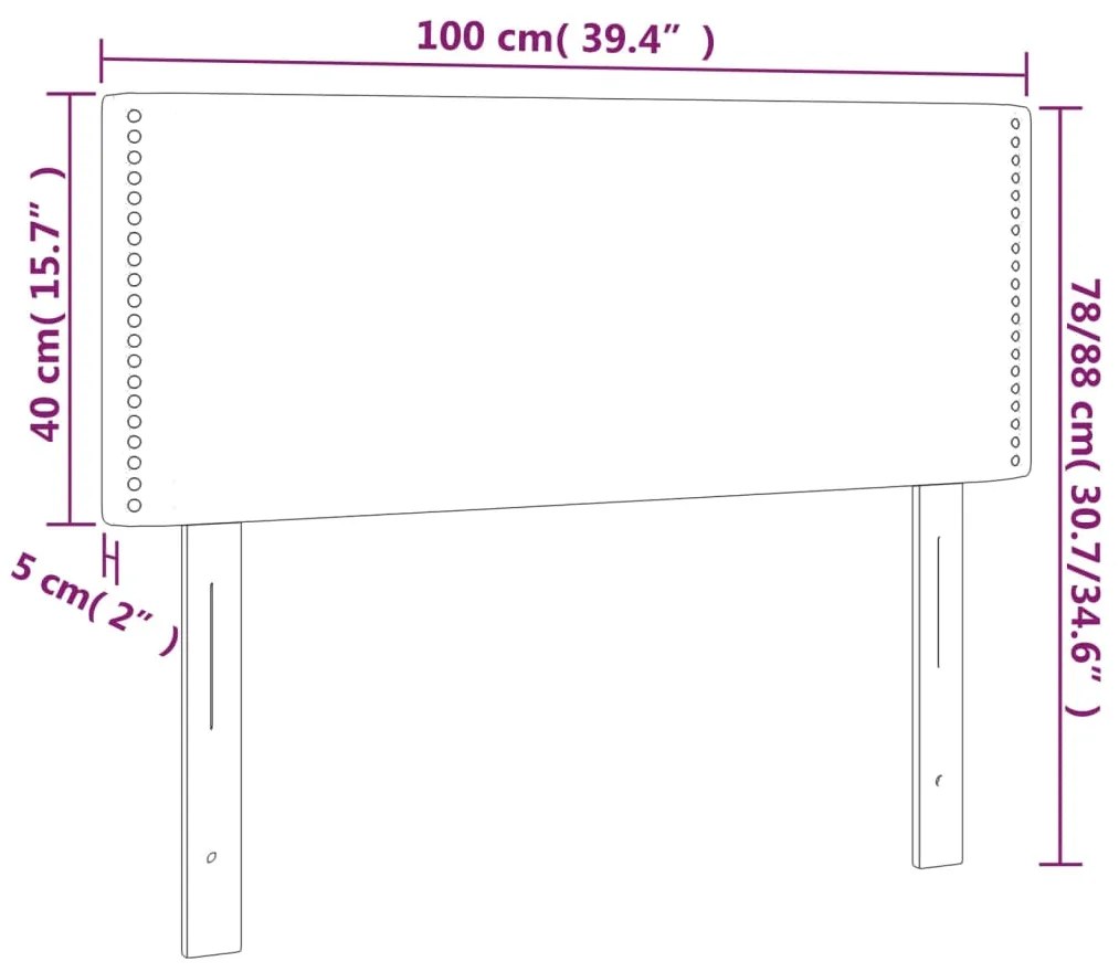 Testiera Marrone Scuro 100x5x78/88 cm in Tessuto