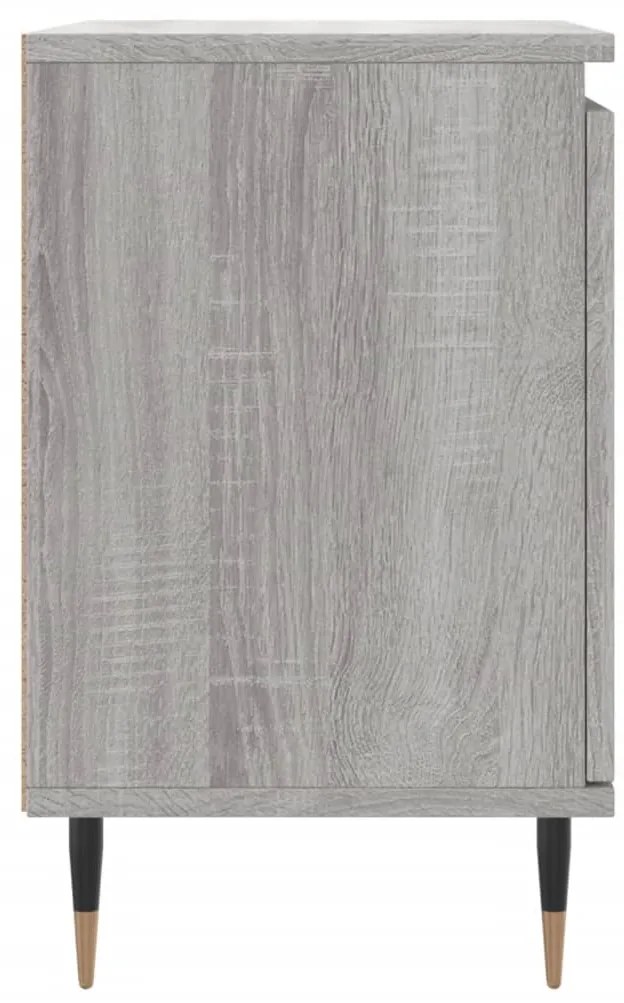 Comodini Grigio Sonoma 2 pz 40x30x50 cm in Legno Multistrato