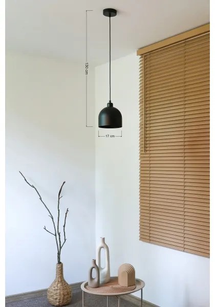 Duolla - Lampada a sospensione con cavo IRONLINE 1xE27/15W/230V Ø 17 cm nero