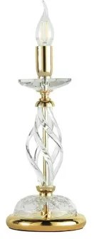 Lampada da tavolo a candela 1306 in vetro soffiato Oro 14x33 cm