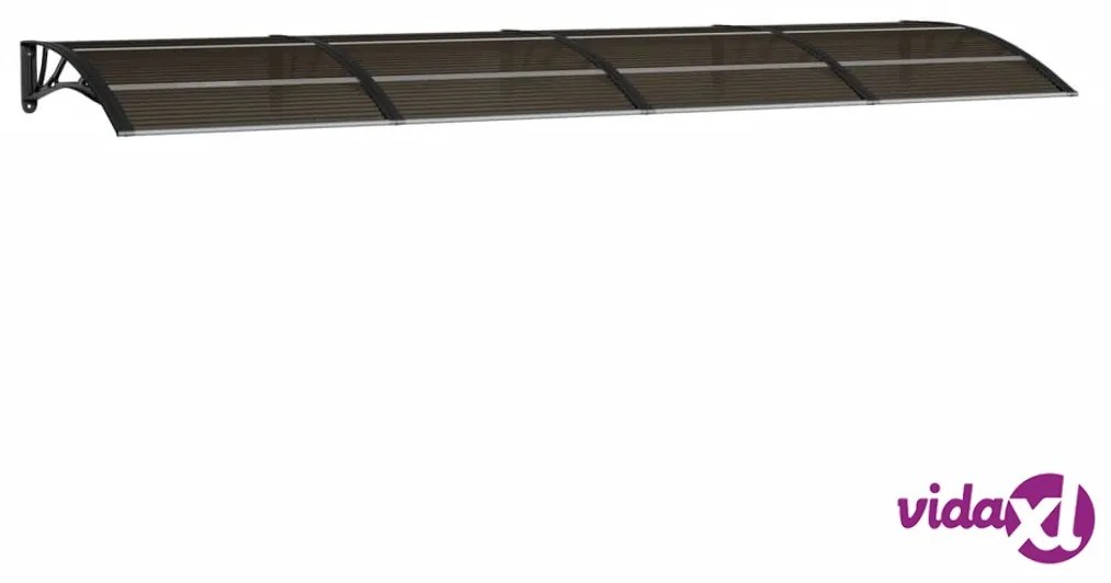 vidaXL Tettoia per Porta Nera 350x100 cm in Policarbonato