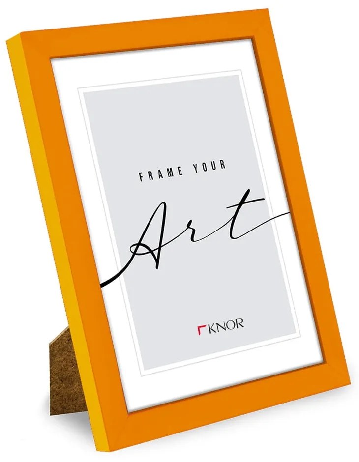 Cornice arancione verticale con sostegno/da appendere 12x17 cm – knor