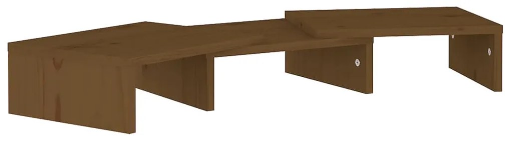 Supporto per monitor miele 60x24x10,5 cm legno massello di pino