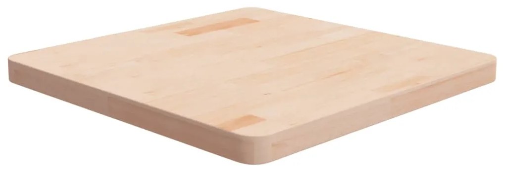 Piano Tavolo Quadrato 60x60x4 Cm Massello Rovere Non Trattato /