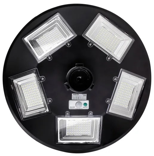 Lampada stradale solare LED con sensore LED/22W/6V 6500K IP65 nero + +TC