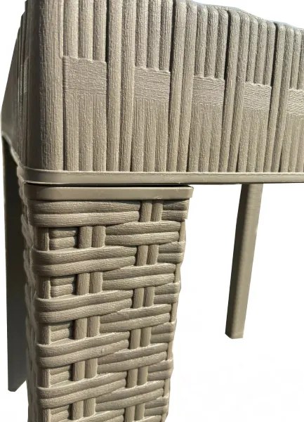 Tavolo quadrato 80x80cm per interno ed esterno in polipropilene DALLAS TORTORA