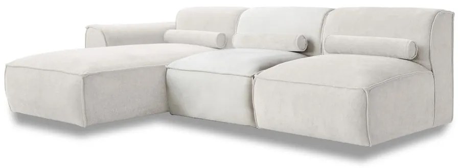 Divano angolare componibile bianco (con penisola a sinistra) Flex Felix – Miuform