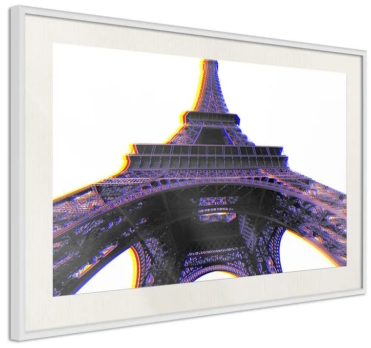 Poster  Symbol of Paris (Purple)  Cornice Quadri Cornice nera con pass-partout, Larghezza x Altezza Home decor 60x40