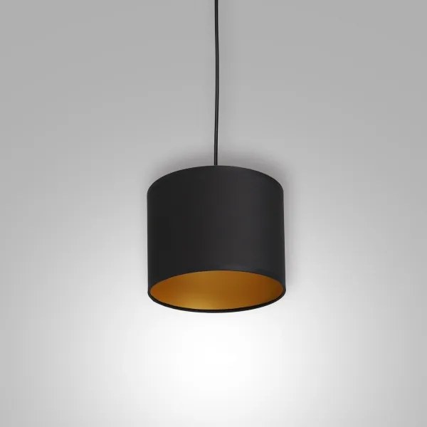 Lampadario su corda ARDEN 1xE27/60W/230Vdiametro 18 cm nero/oro