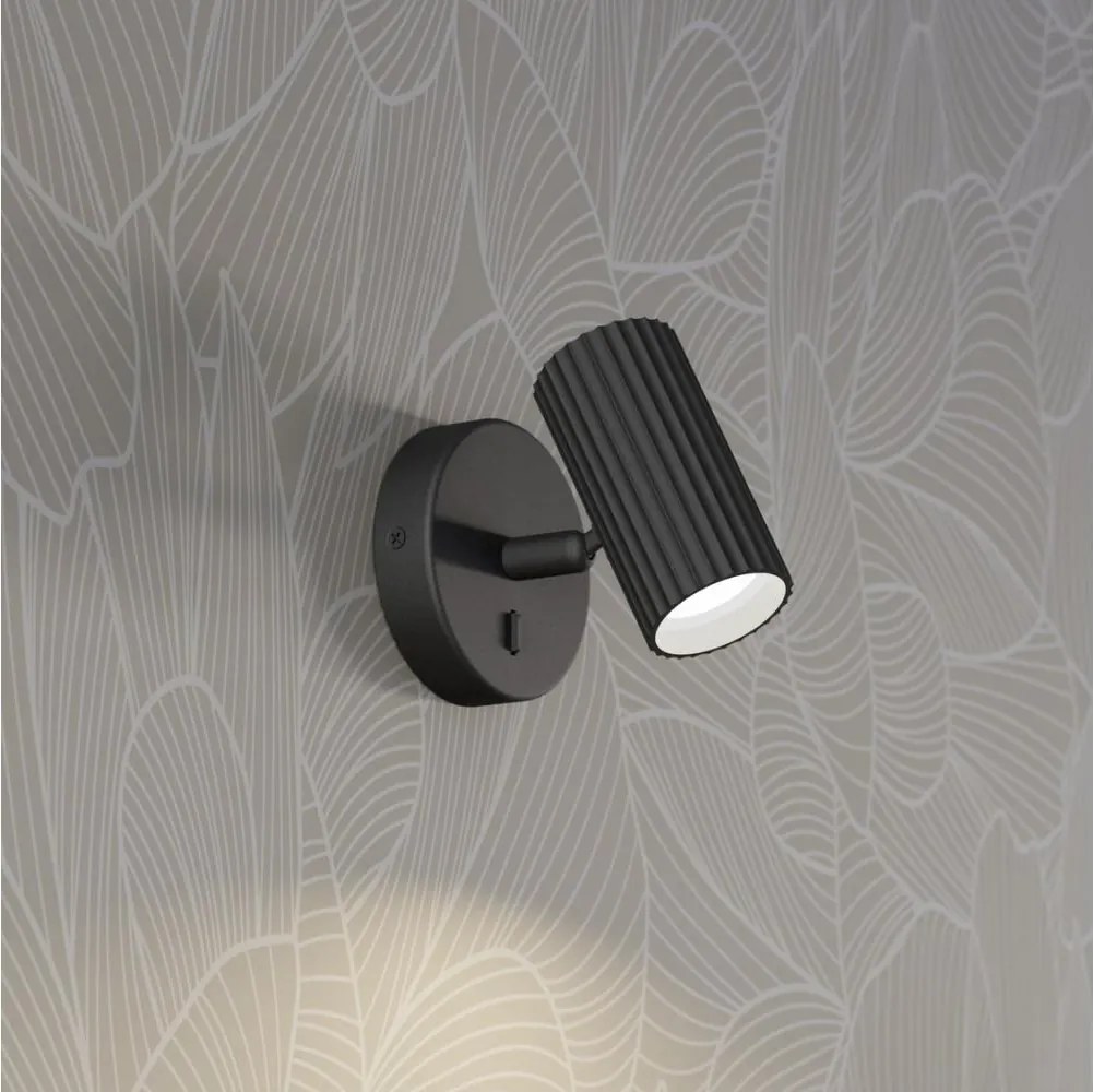 Eglo 902031 - Faretto da parete orientabile PORTILLO 1xGU10/5W/230V, nero