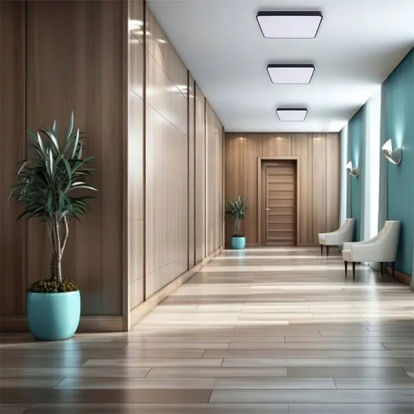 Plafoniera LED FELIZ LED/40W/230V 4000K 40x40 cm nero