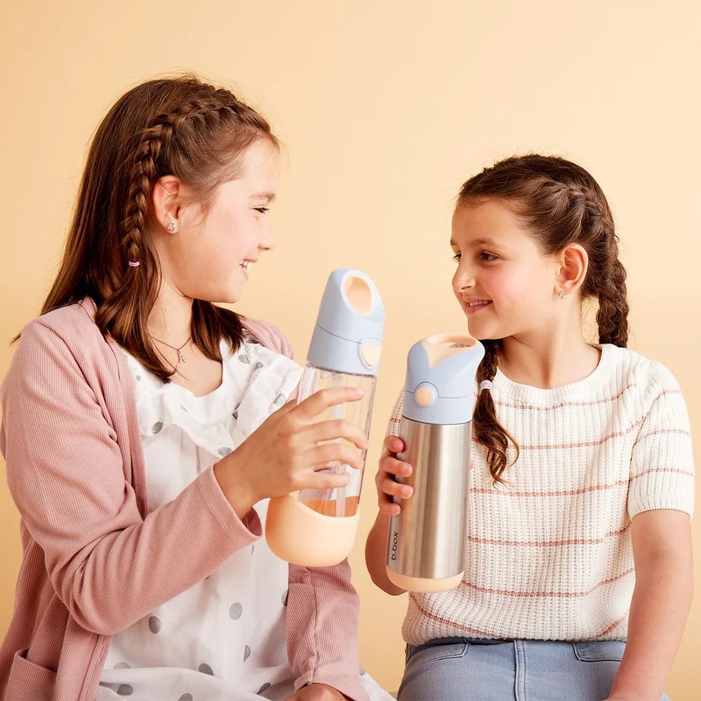 Bottiglia con cannuccia 600 ml – color pesca