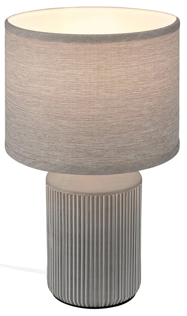 Lampada Da Tavolo Contemporanea Ino Ceramica Grigio 1 Luce E27