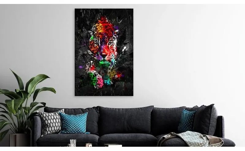 Quadro  Colourful Animals: Panther (1 Part) Vertical  Larghezza x Altezza Home decor 40x60